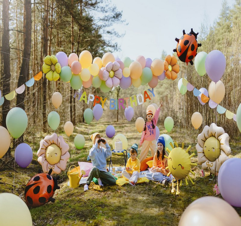 Balony foliowe do girland Stokrotki 65cm 4szt FBZ4 PartyDeco